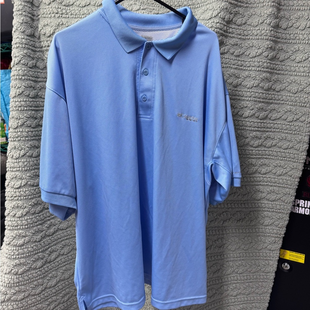 Columbia PFG Men’s Light Blue Polo Shirt